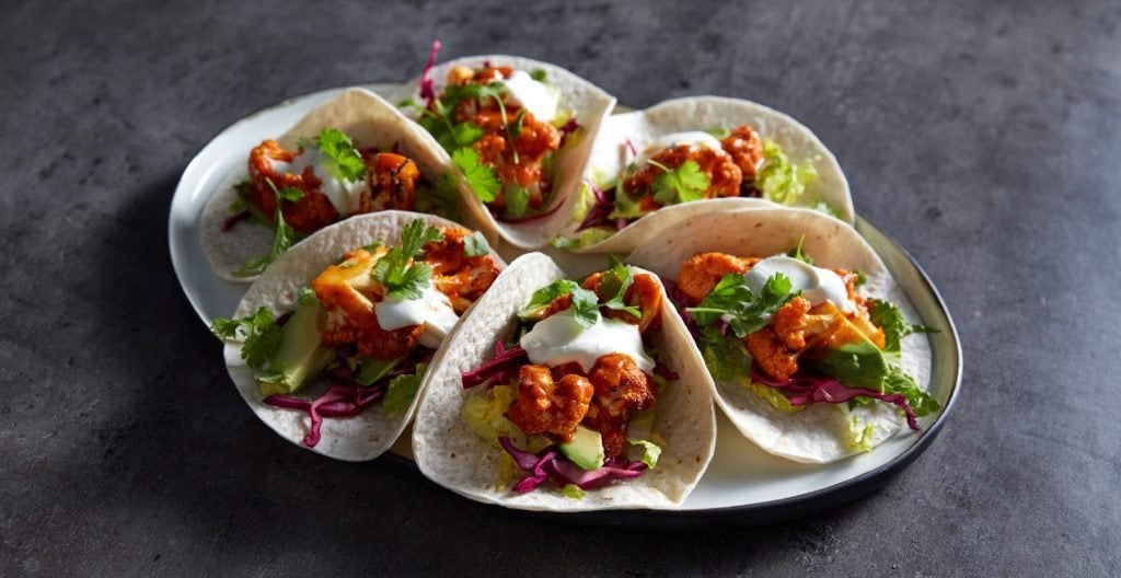 Vegan Buffalo Cauliflower Tacos