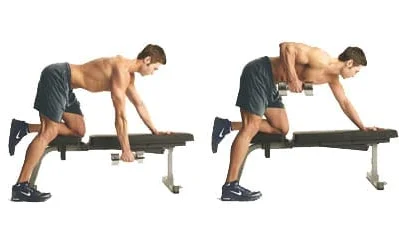 one-arm bent over row