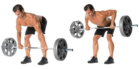 barbell rows