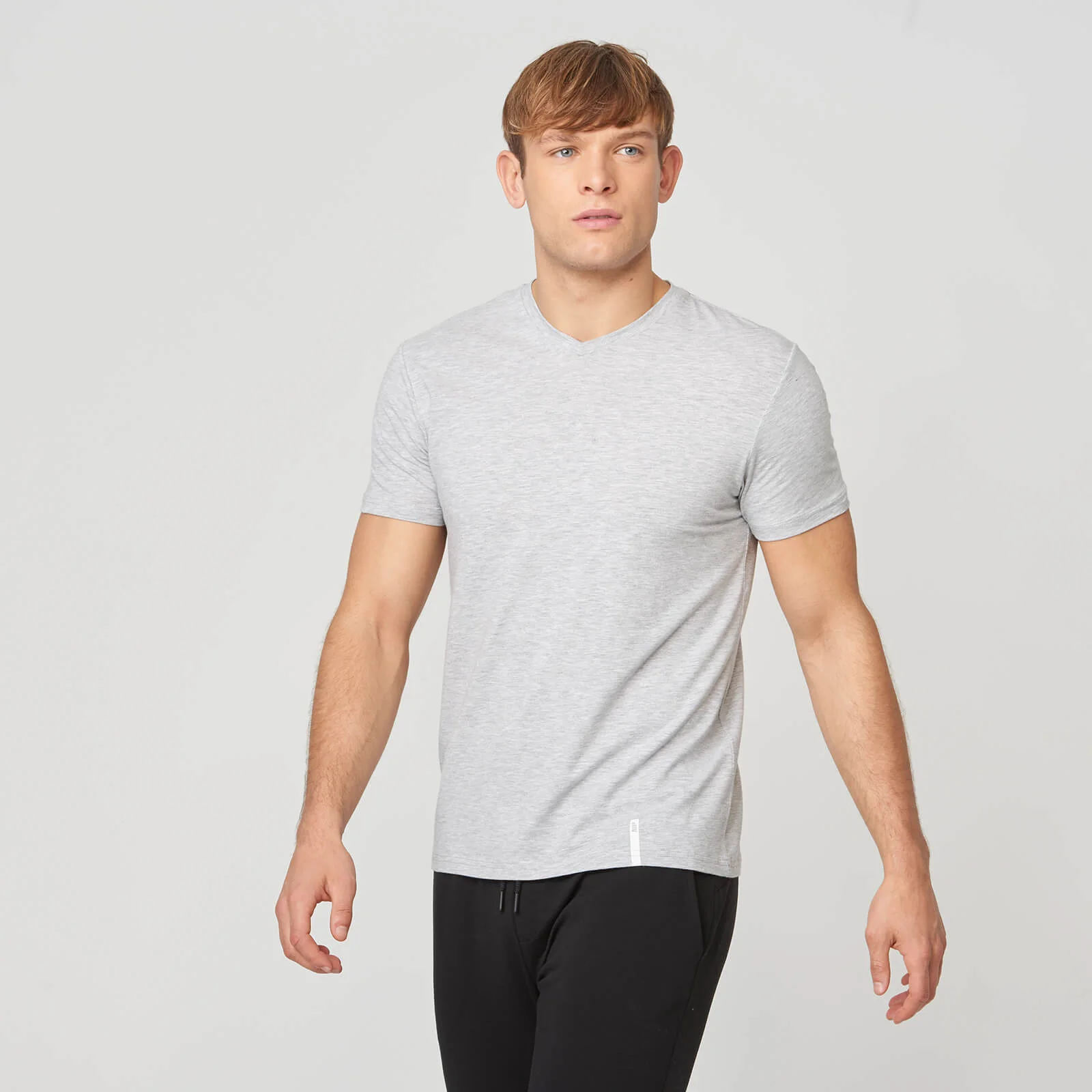 MP Men's Luxe Classic V-Neck T-Shirt - Grey Marl - S - Grey Marl Image 1