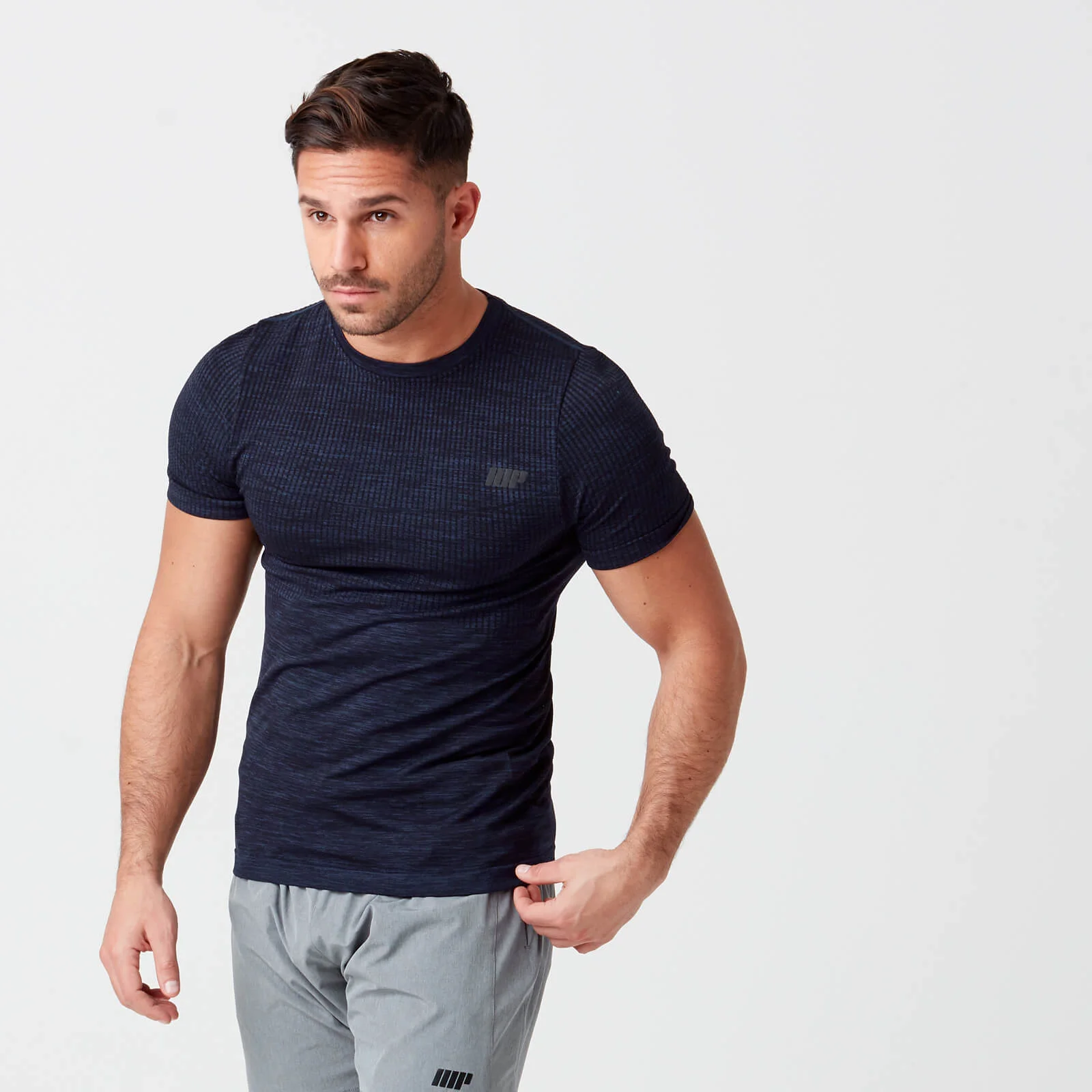 MP Men's Seamless T-Shirt - Green - S - Navy Image 1