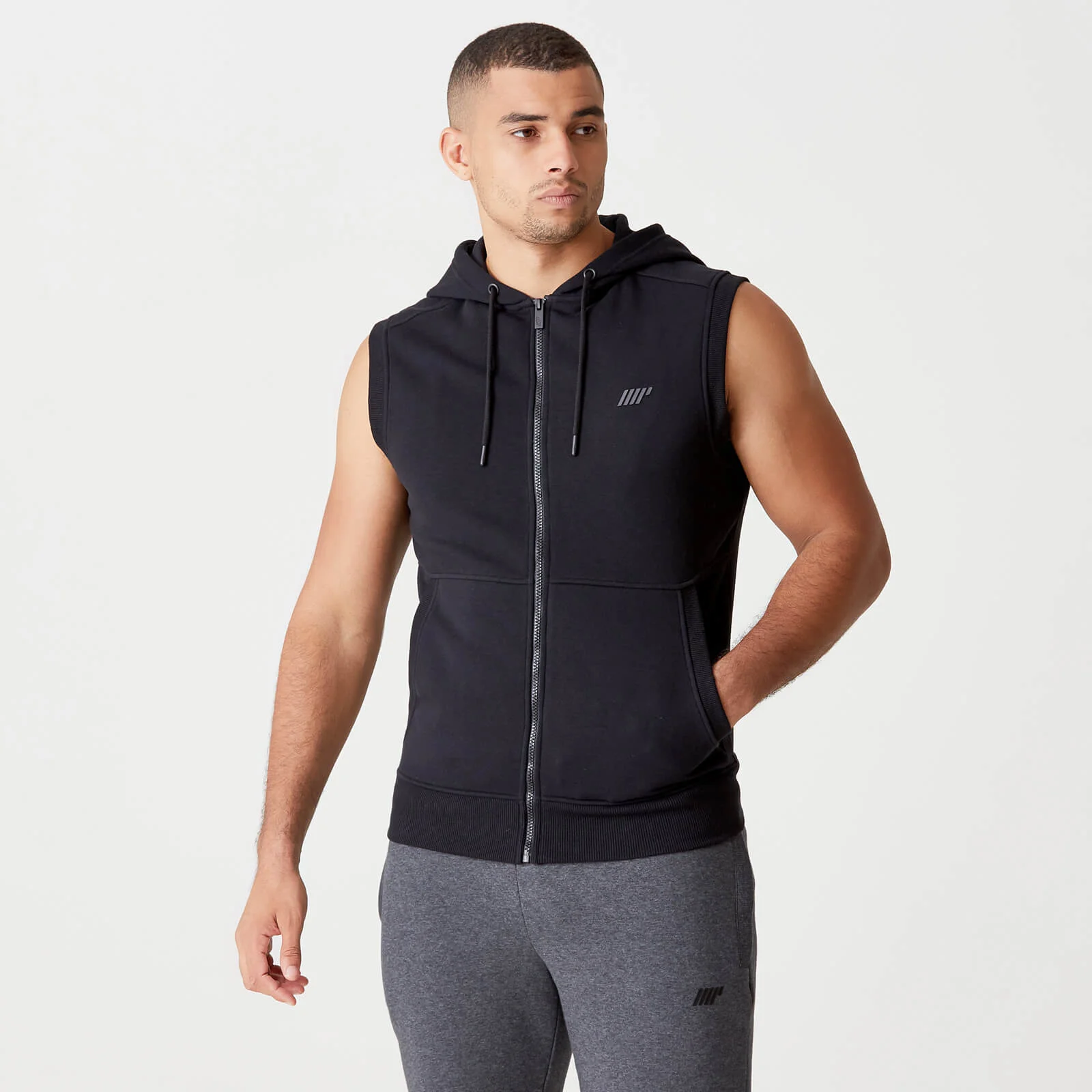 MP Men's Tru-Fit Sleeveless Hoodie 2.0 - Black - XS Image 1