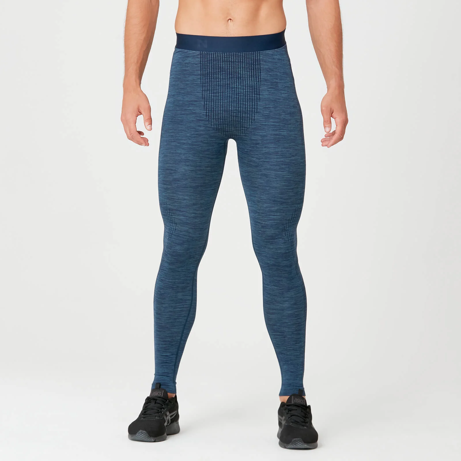MP Men's Seamless Tights - Petrol Blue - XS Image 1