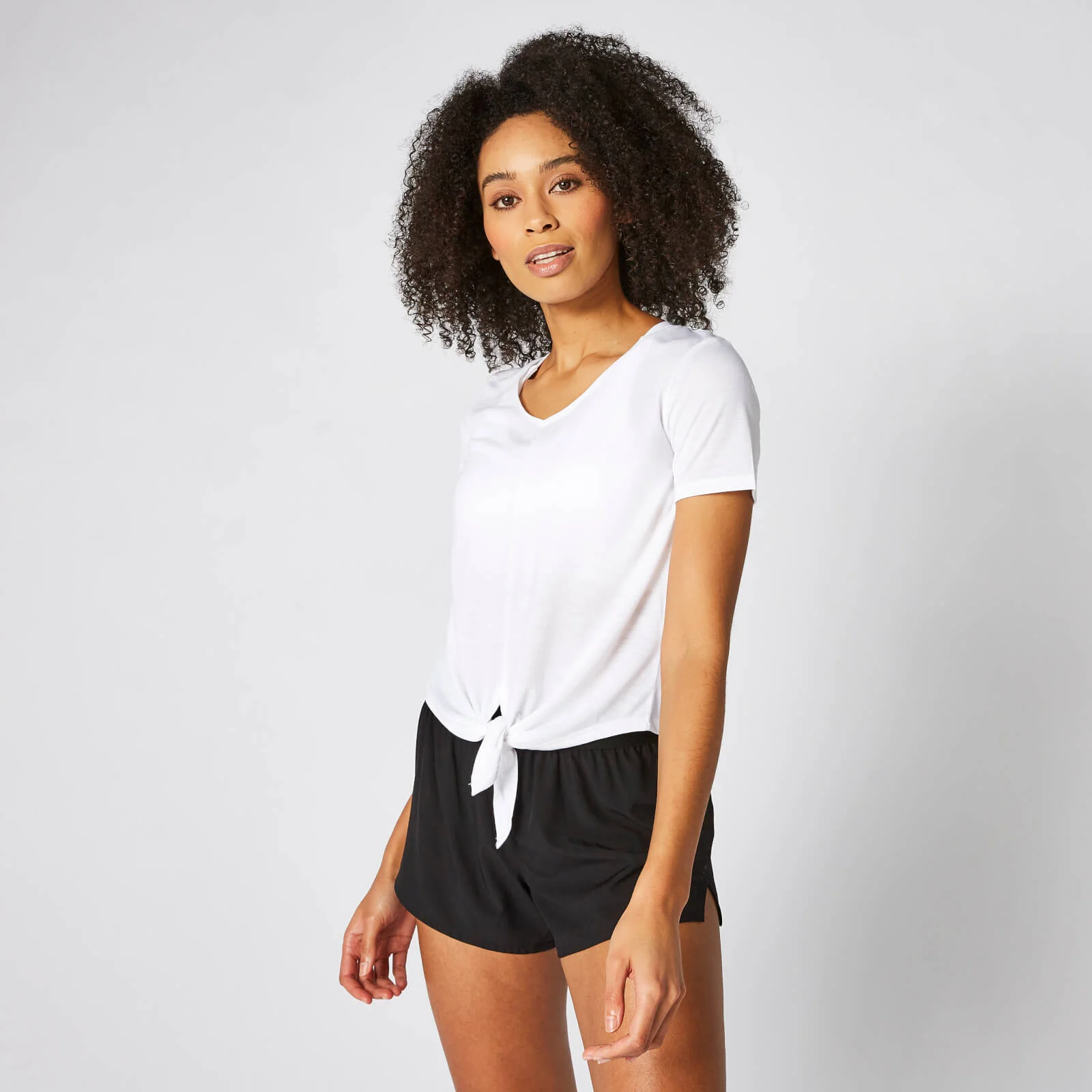 Twist Short Sleeve T-Shirt - White - S Image 1