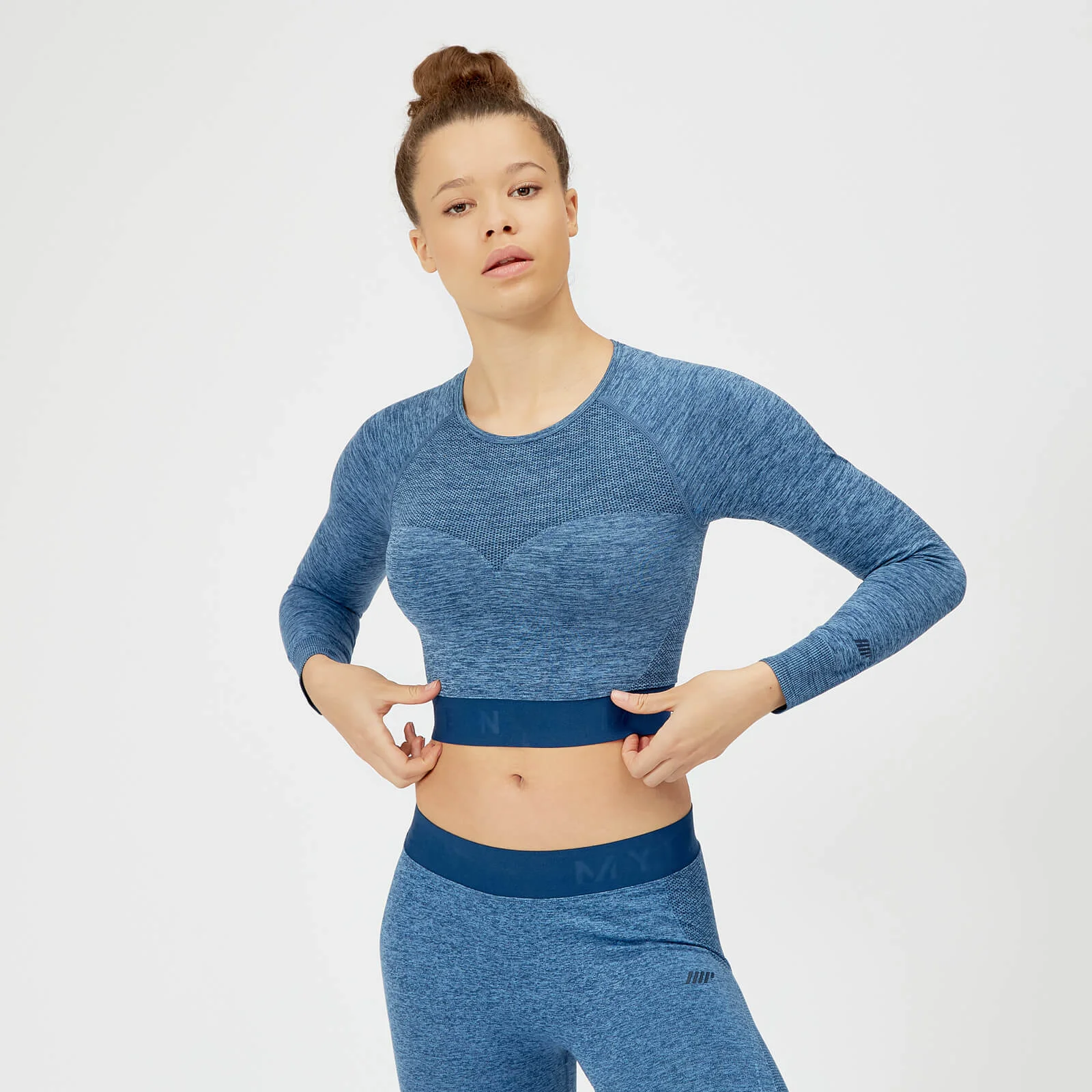 Inspire Seamless Crop Top - Blue - XS Image 1