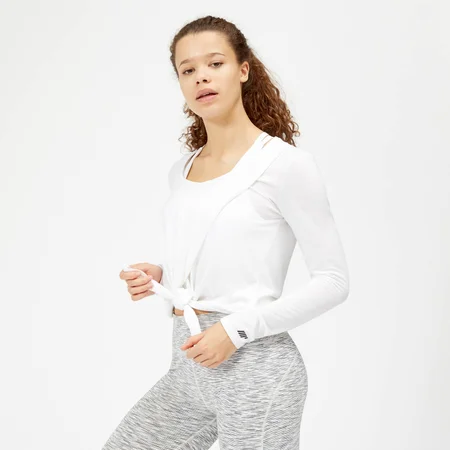 Twist Long Sleeve T-Shirt - White