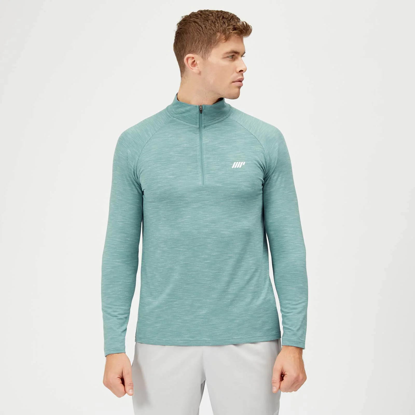Performance 1/4 Zip Top - Airforce Blue Marl - XS Image 1