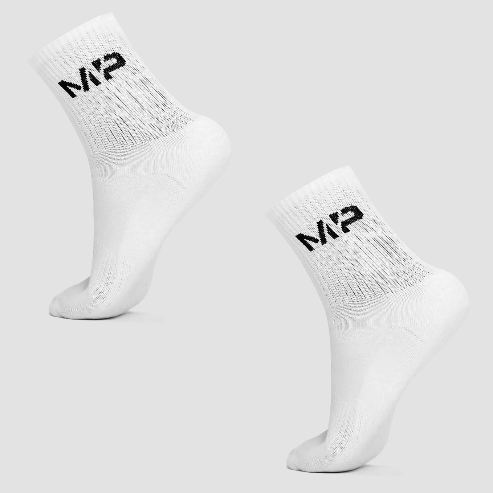 MP Men's Crew Socks - White (2 Pack) - UK 6-8 Image 1