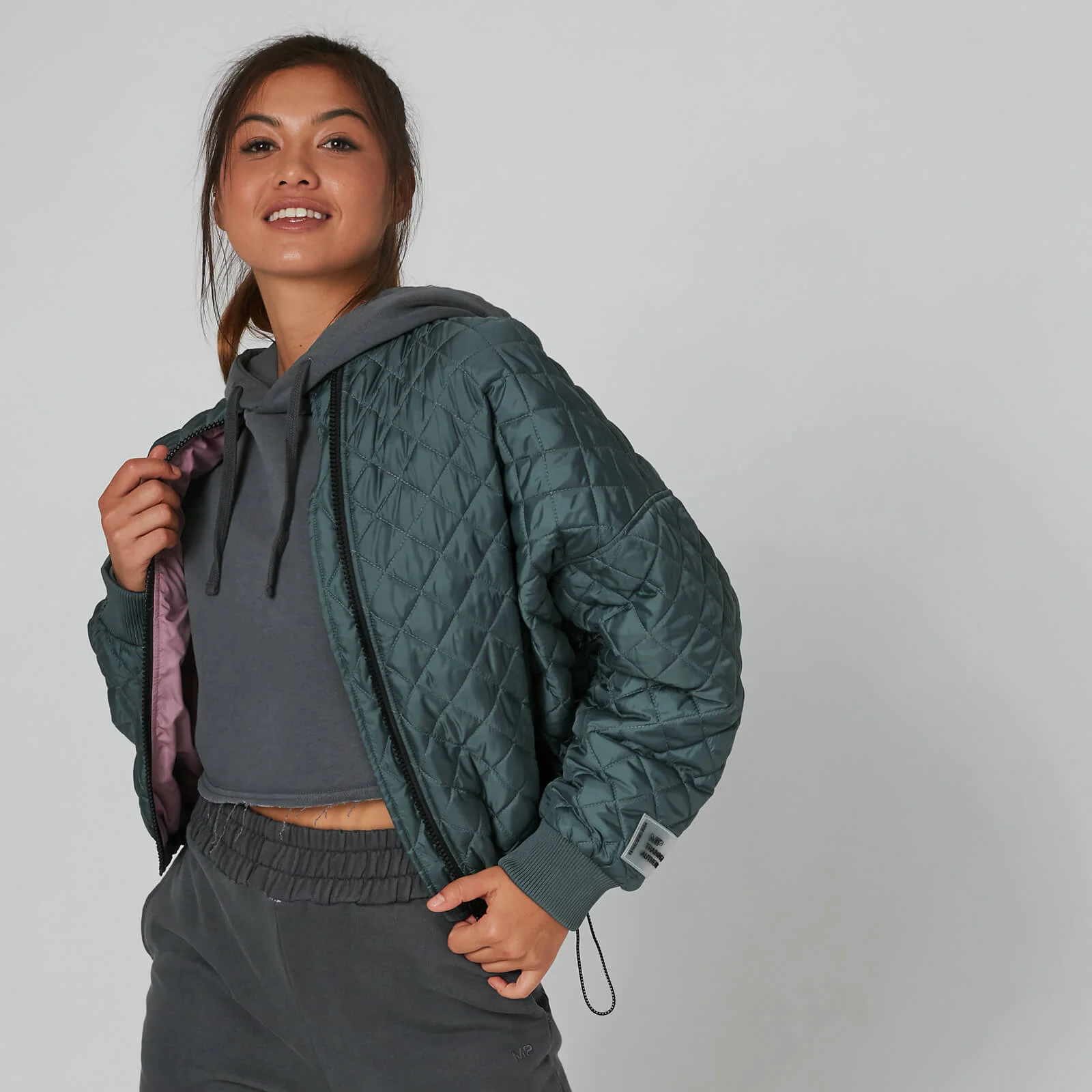 MP Quilted Bomber Jacket - Castle Rock - XS Image 1