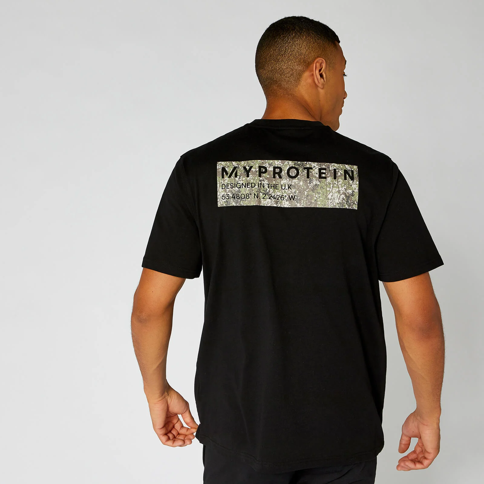 Coordinates Oversized T-Shirt — Black & Camo - XS Image 1