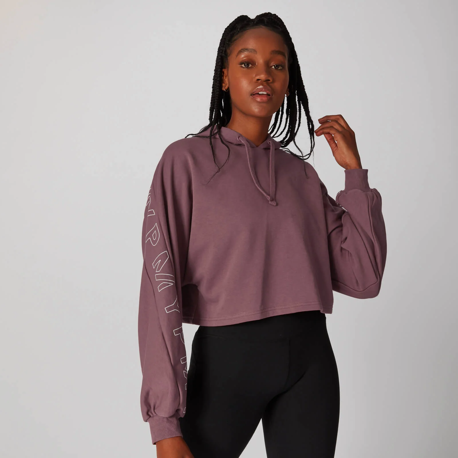 Icon Cropped Hoodie - Port - XS Image 1