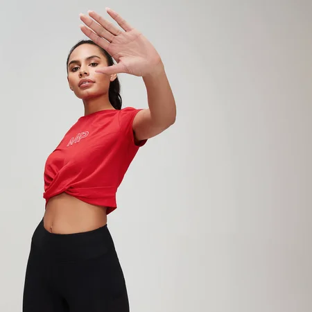 MP Women's Rest Day Twist Front T-Shirt - Danger