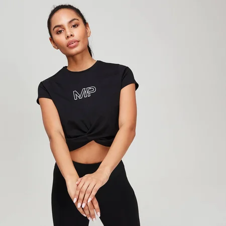 MP Women's Rest Day Women's Twist Front T-Shirt - Black