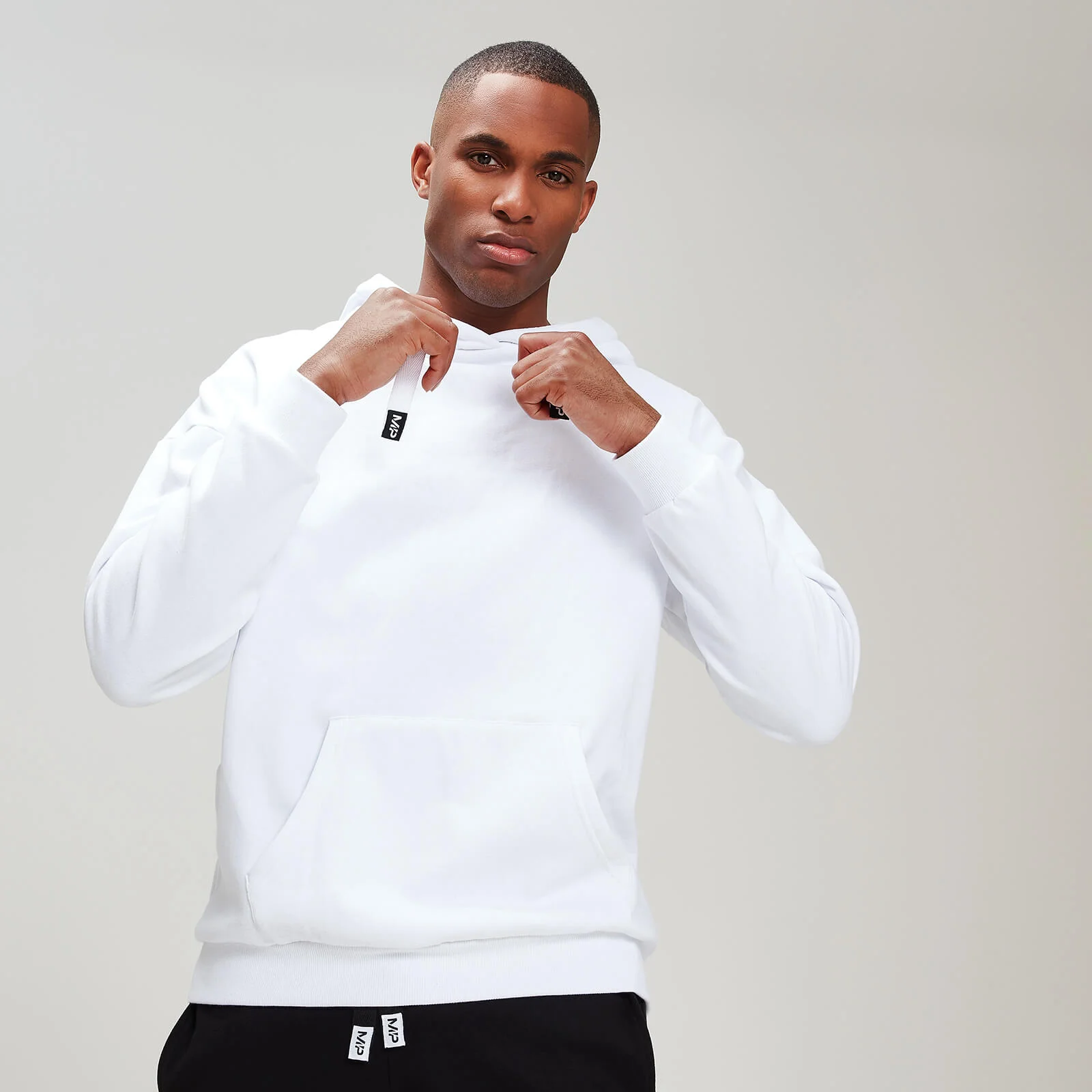 MP Men's Rest Day Stripe Overhead Hoodie - White - XS Image 1