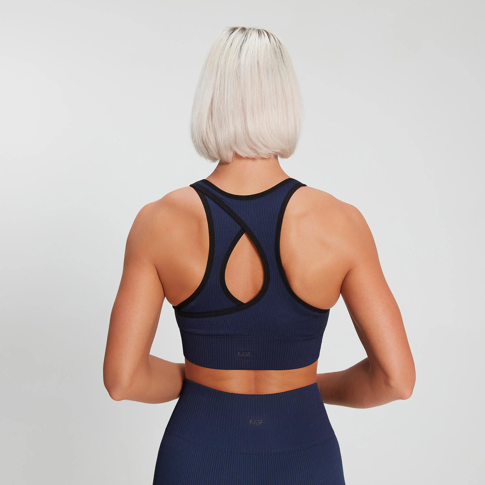 MP Women's Training Ribbed Seamless Sports Bra - Midnight - XS Image 1