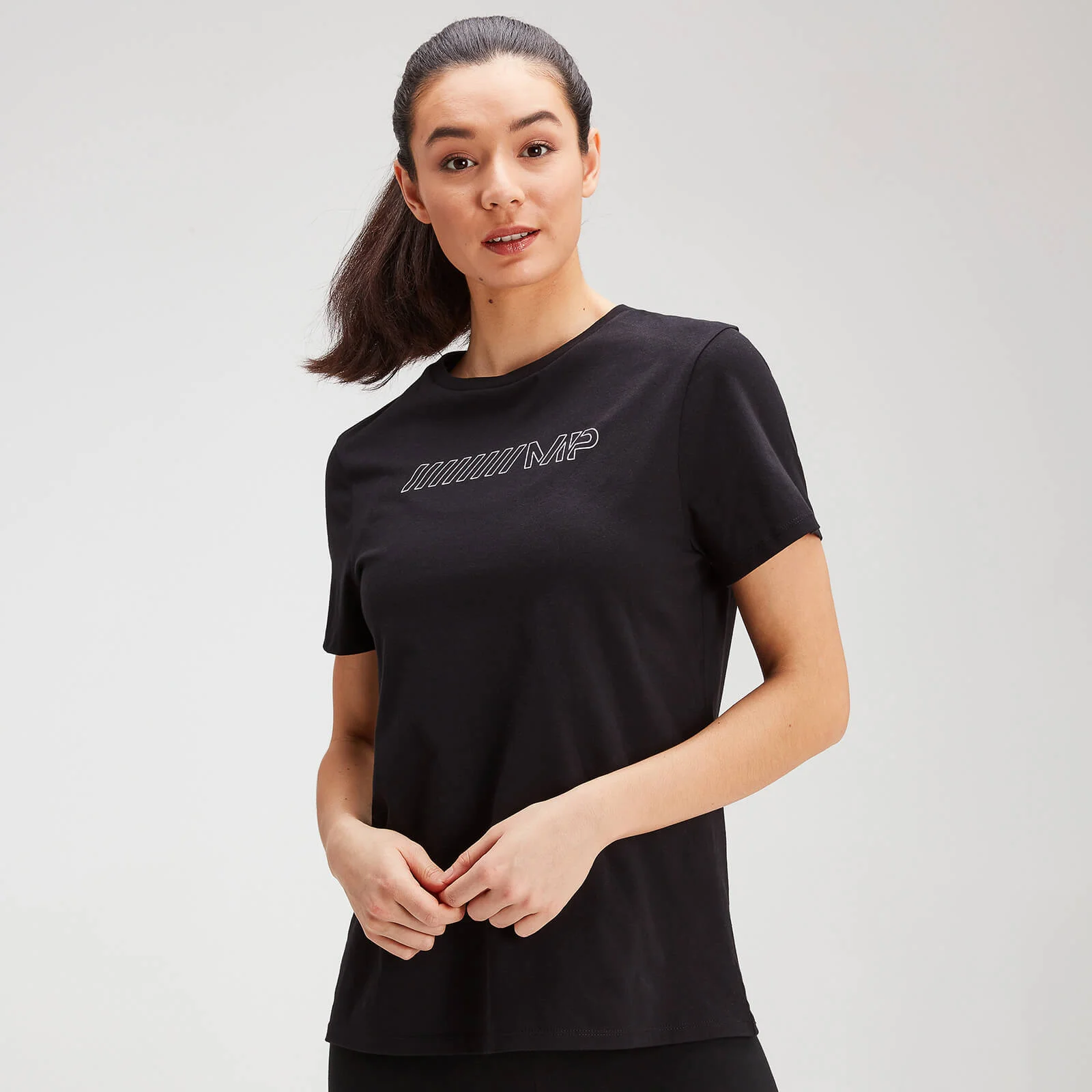 MP Women's Outline Graphic T-Shirt - Black - XXS Image 1