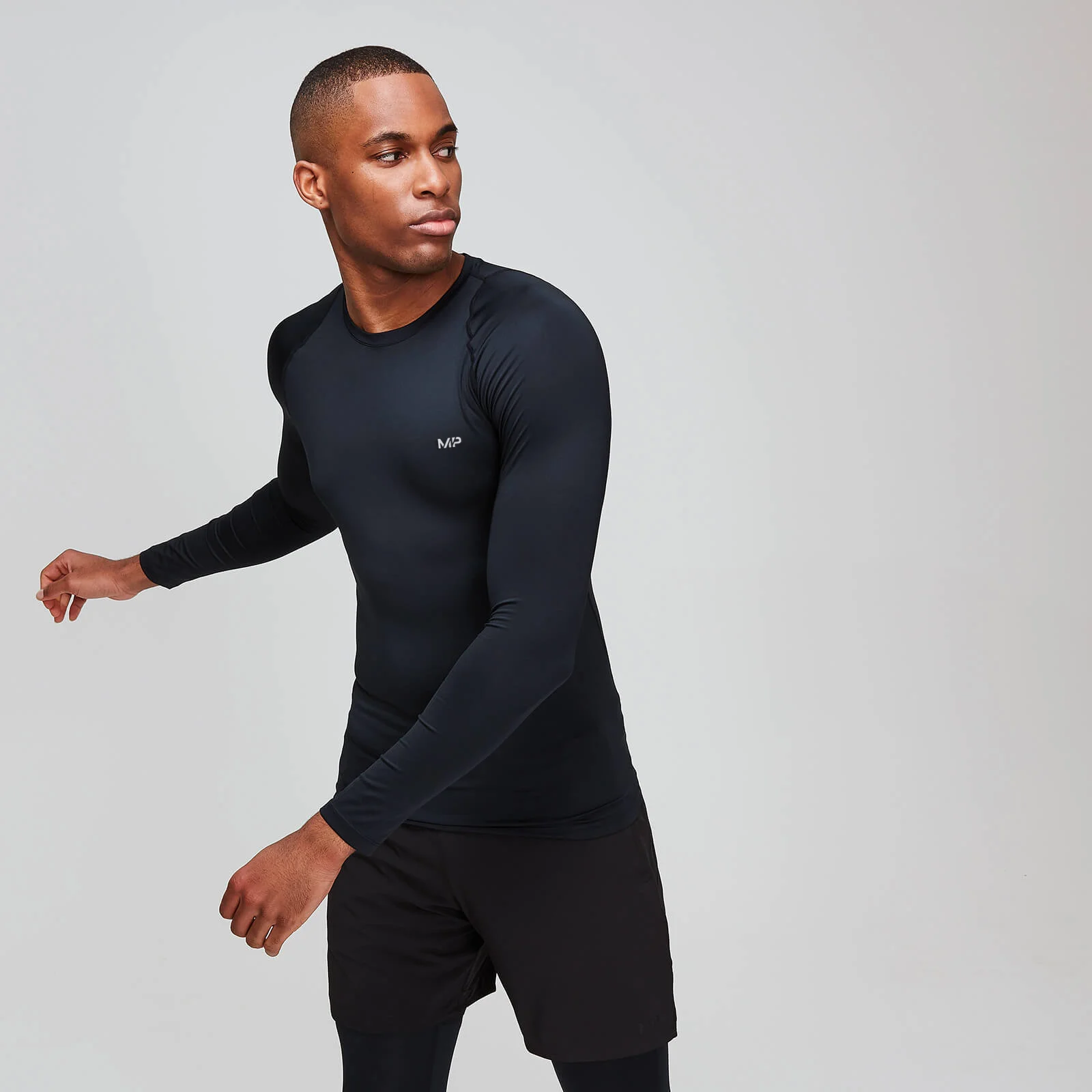 MP Men's Training Long Sleeve Baselayer - Black - XS Image 1