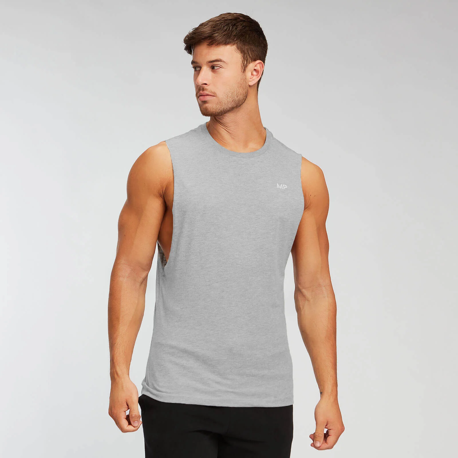 MP Men's Rest Day Drop Armhole Tank - Classic Grey Marl - XS Image 1
