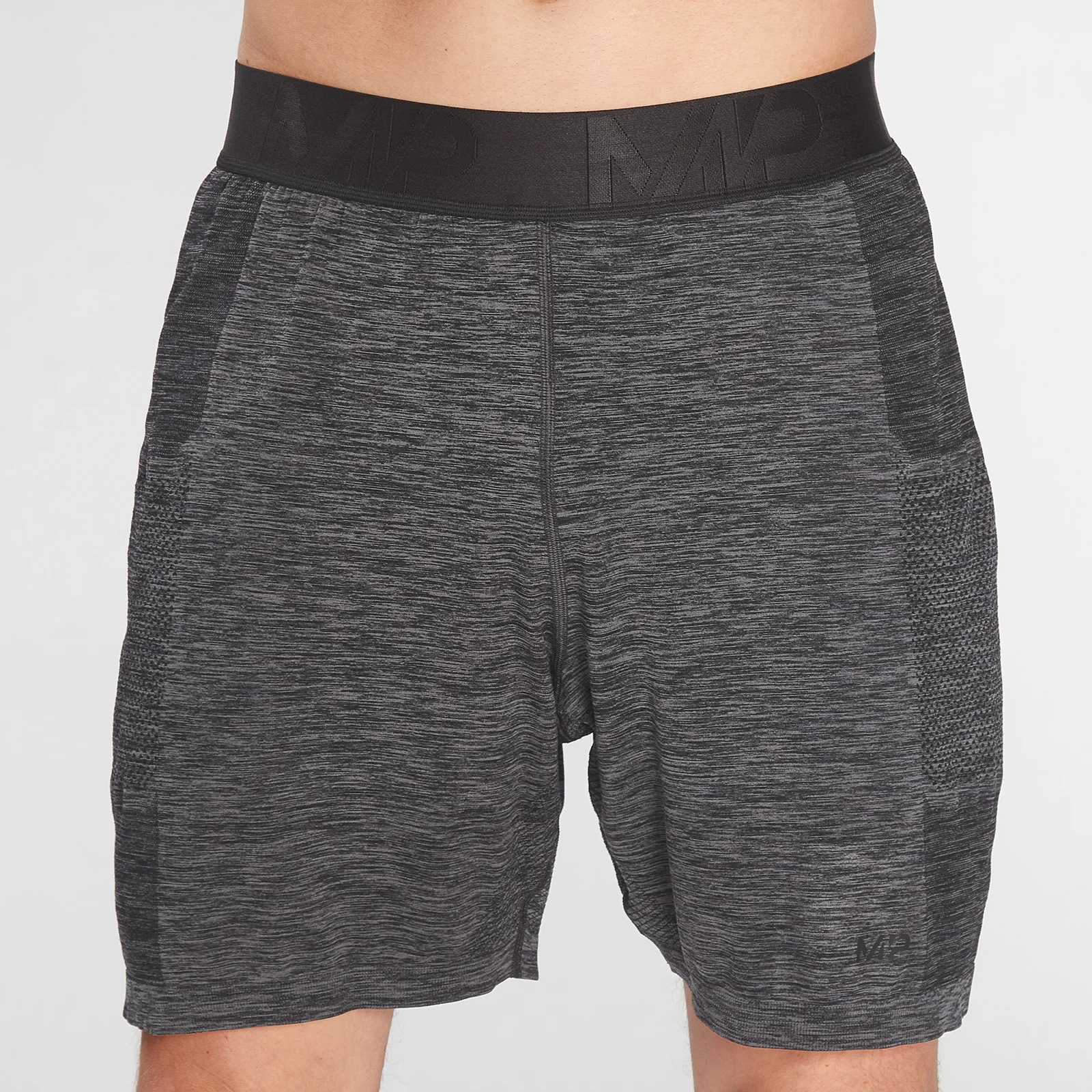 MP Men's Essential Seamless Shorts- Storm Grey Marl - XXS Image 1
