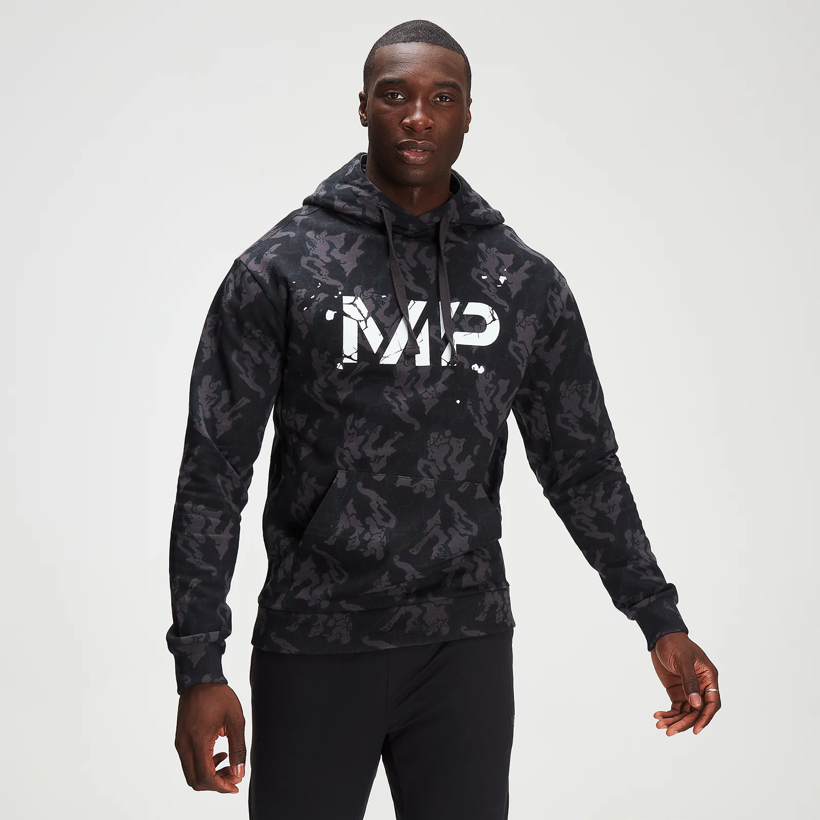 MP Men's Adapt Camo Hoodie - Black Camo - XXS Image 1