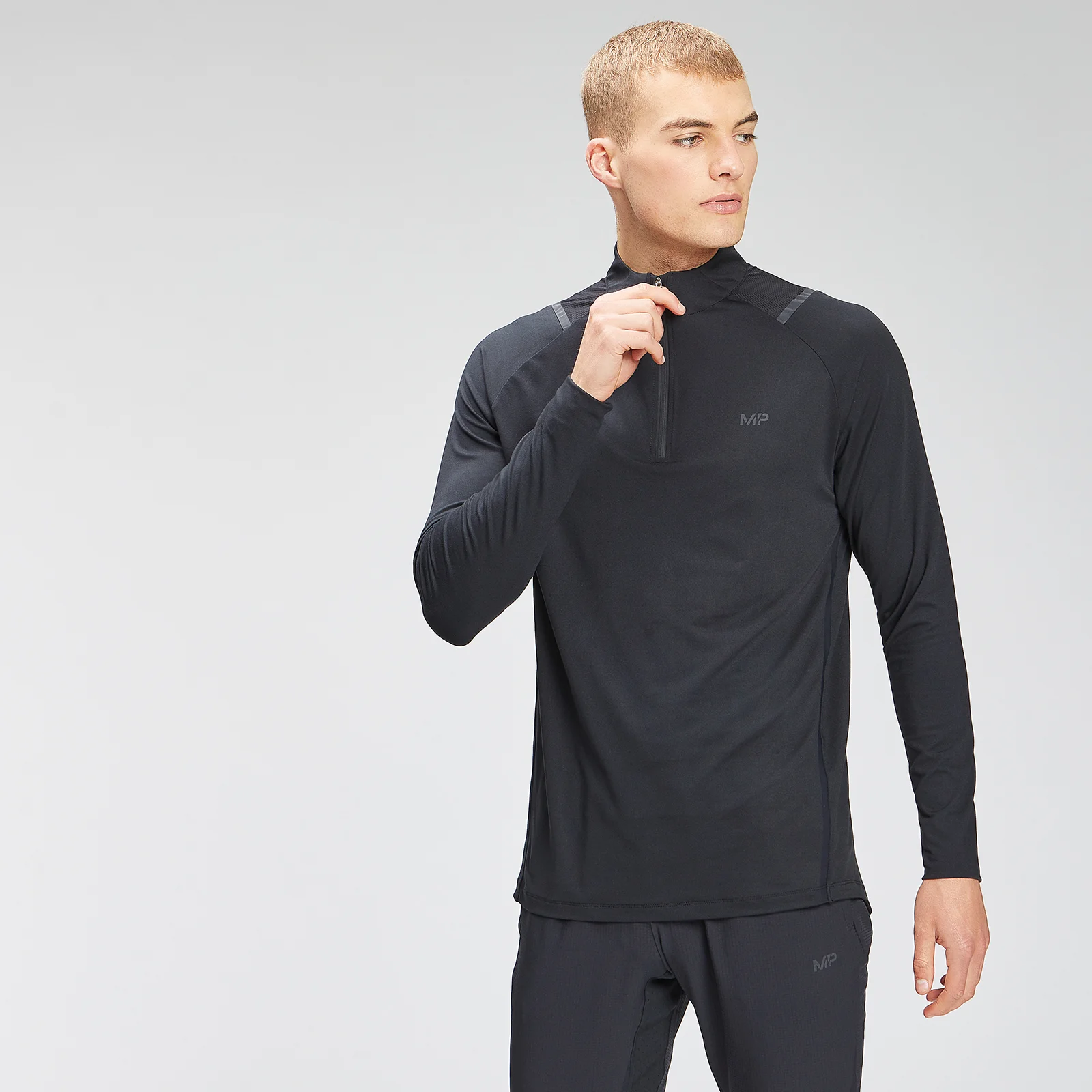 MP Men's Velocity 1/4 Zip Top - Black - XXS Image 1