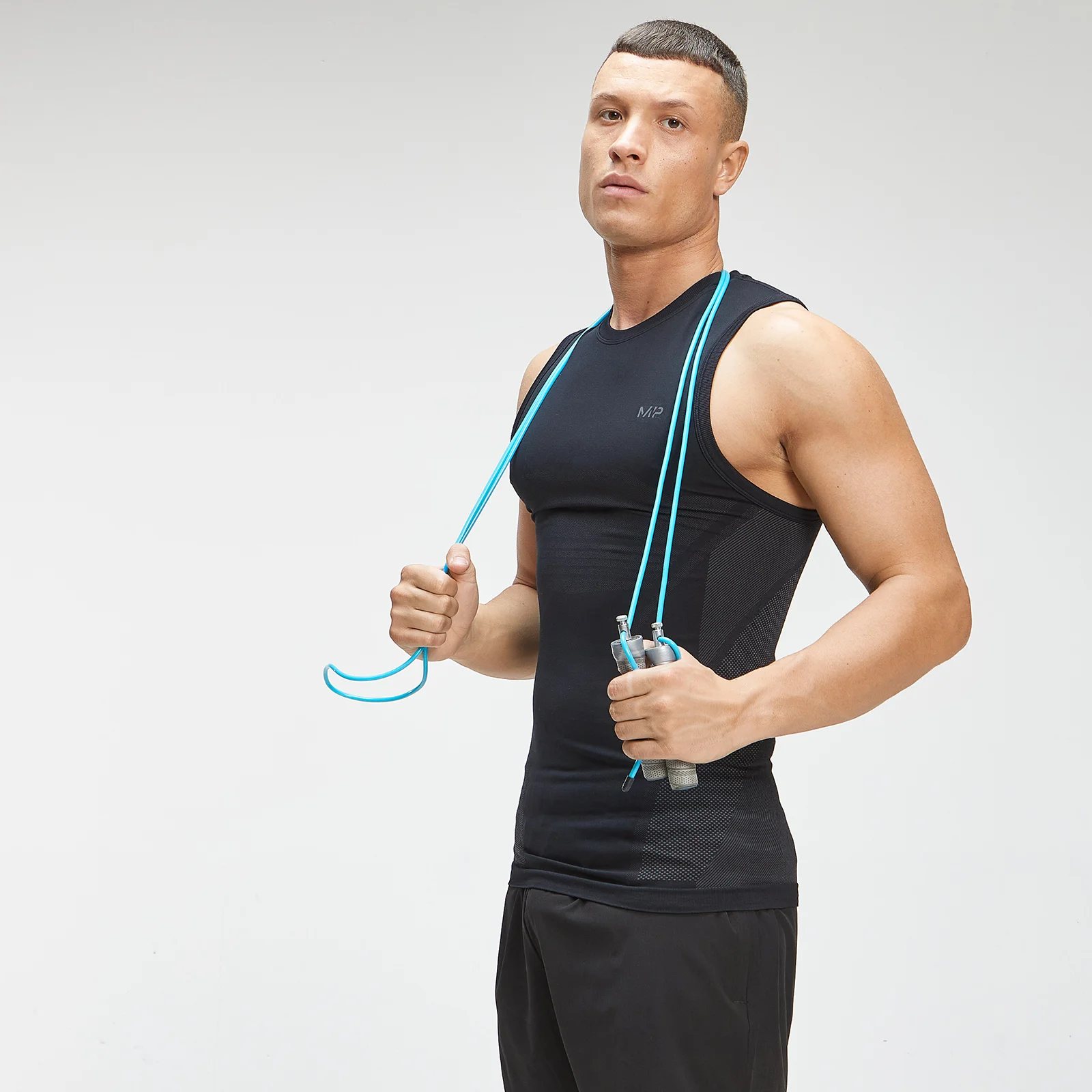 MP Men's Tempo Seamless Tank Top - Black - XXS Image 1