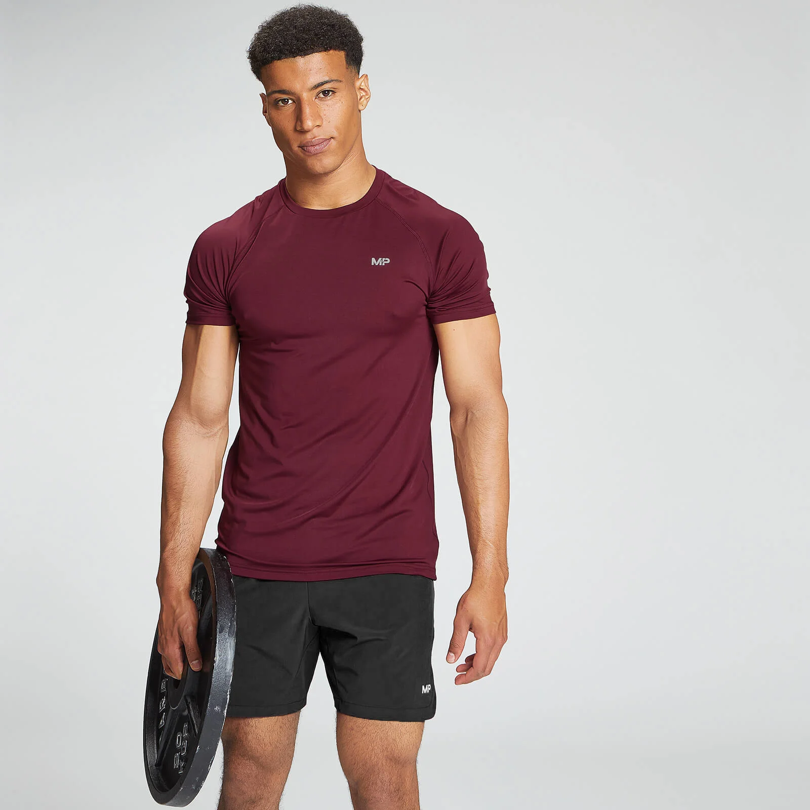 MP Men's Training Short Sleeve T-Shirt - Merlot - XXS Image 1
