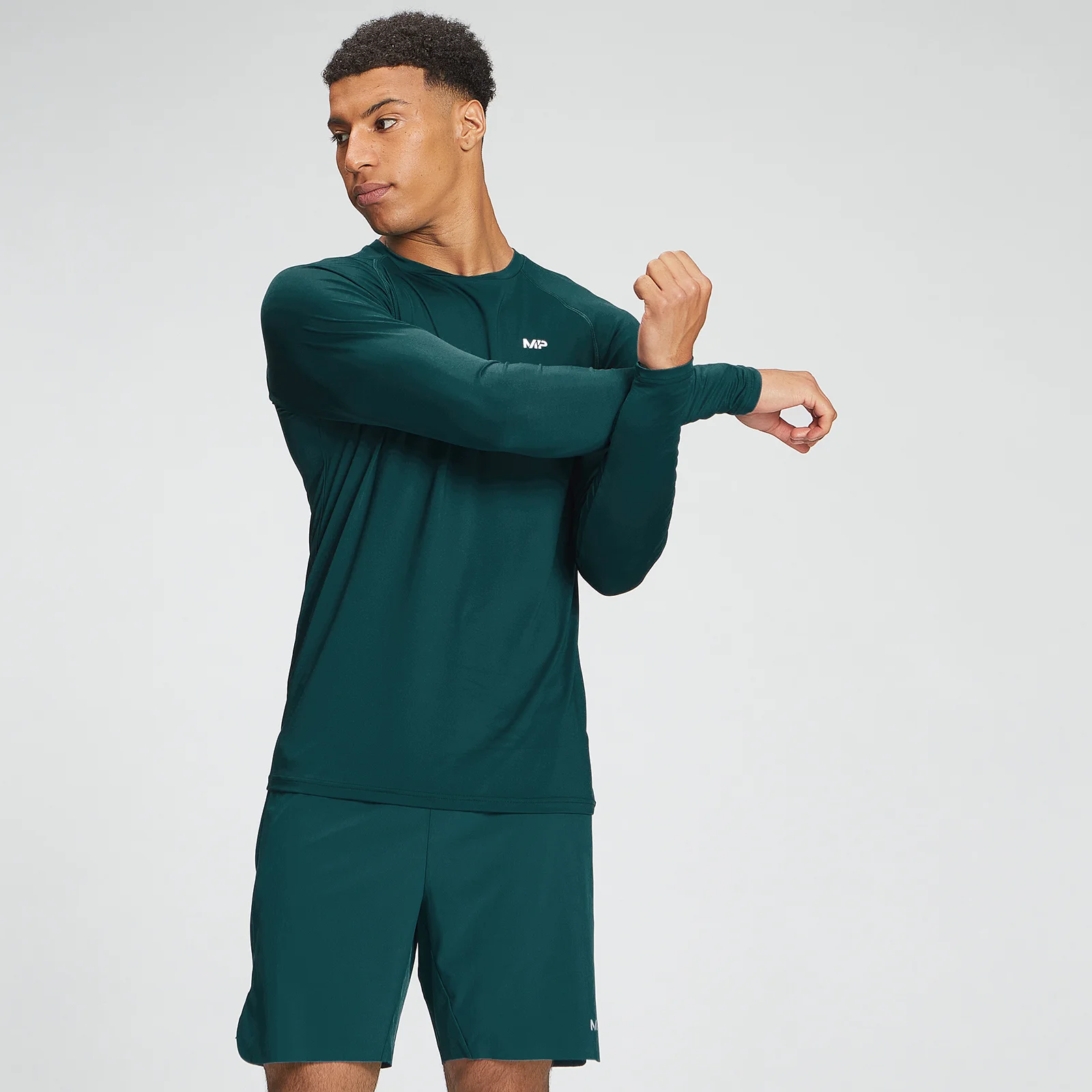 MP Men's Training Long Sleeve Top - Deep Teal - XXS Image 1