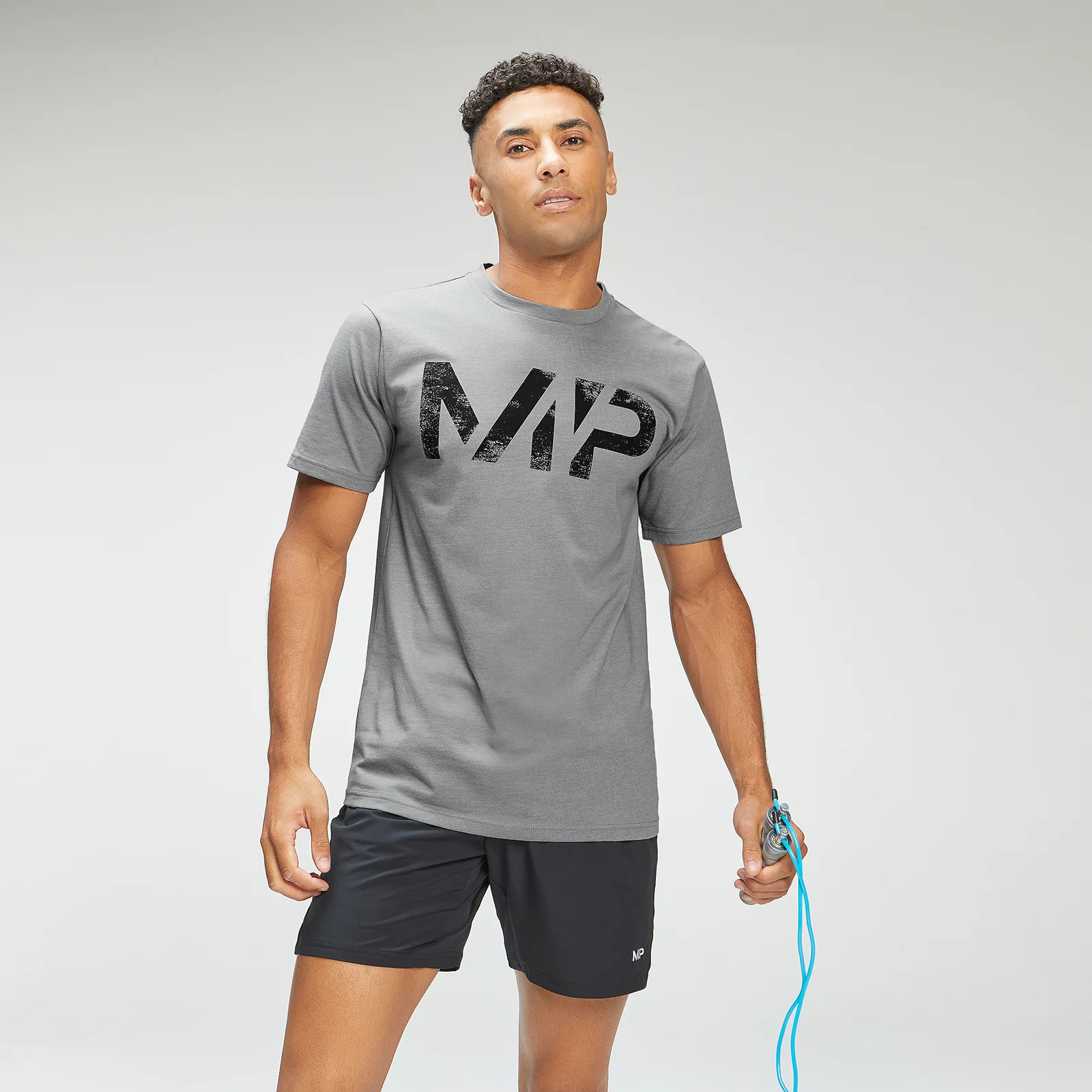 MP Men's Adapt Grit Graphic T-Shirt - Storm Grey Marl - XXS Image 1