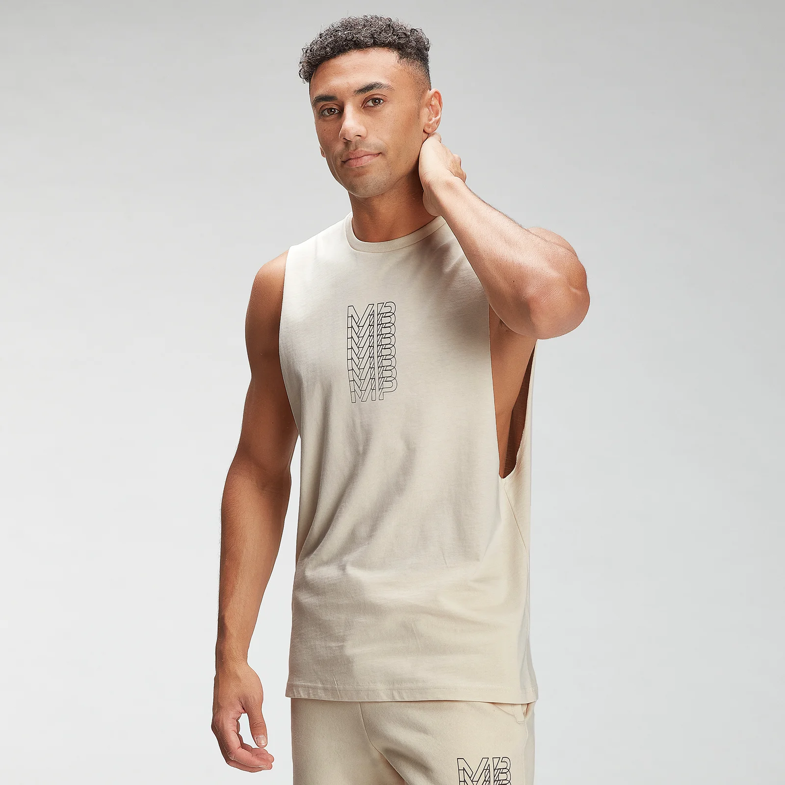 MP Men's Repeat MP Graphic Tank Top - Ecru - XXS Image 1