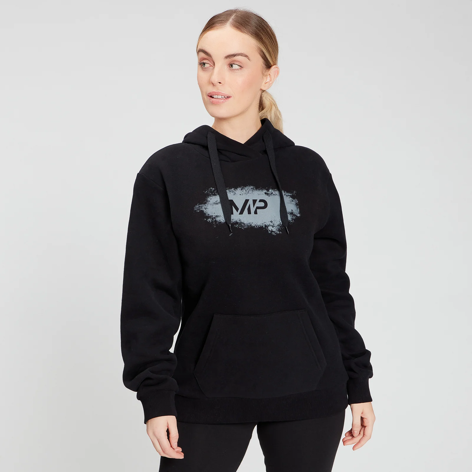 MP Women's Chalk Graphic Hoodie - Black - XXS Image 1