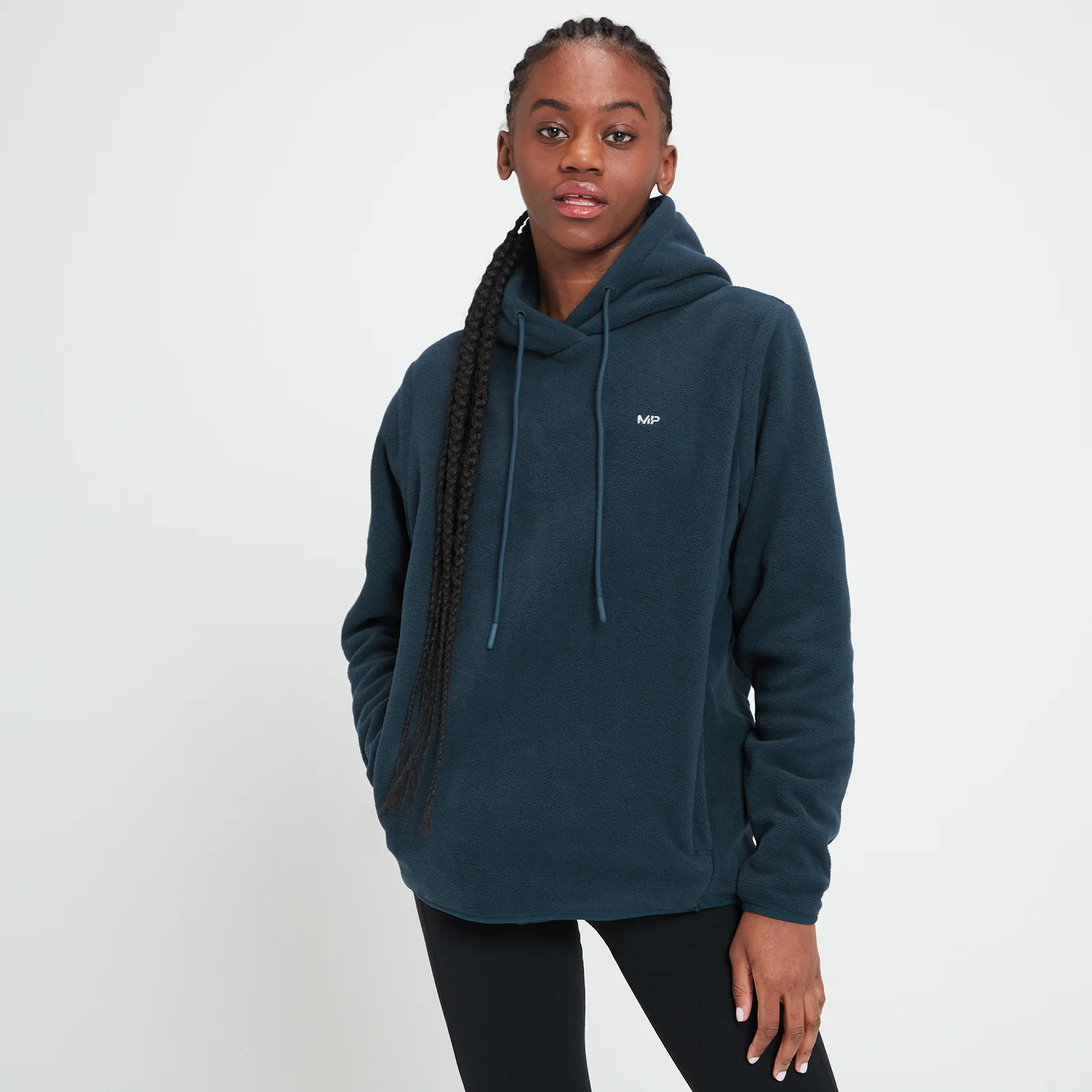 MP Women's Fleece Overhead Hoodie - Navy - XXS Image 1
