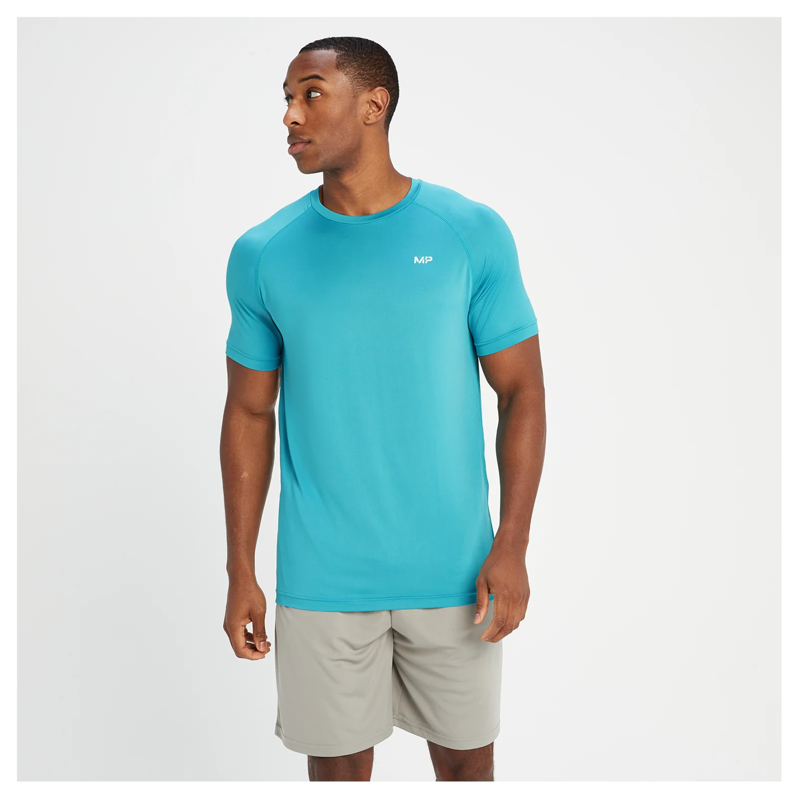 MP Men's Training Short Sleeve T-Shirt - Aqua - XXS Image 1