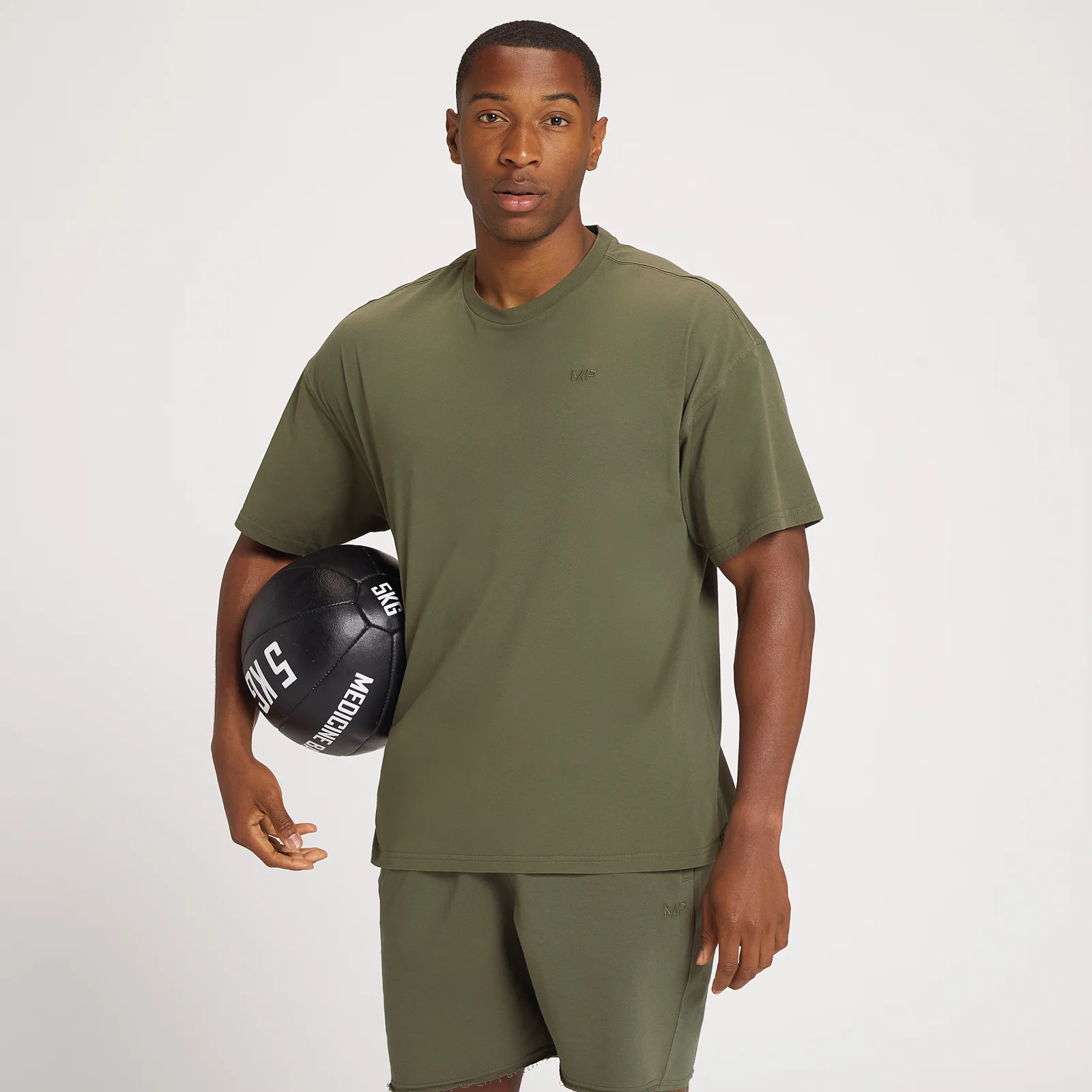 Limited Edition MP Men’s Oversized T- Shirt - Dark Olive - XXS Image 1