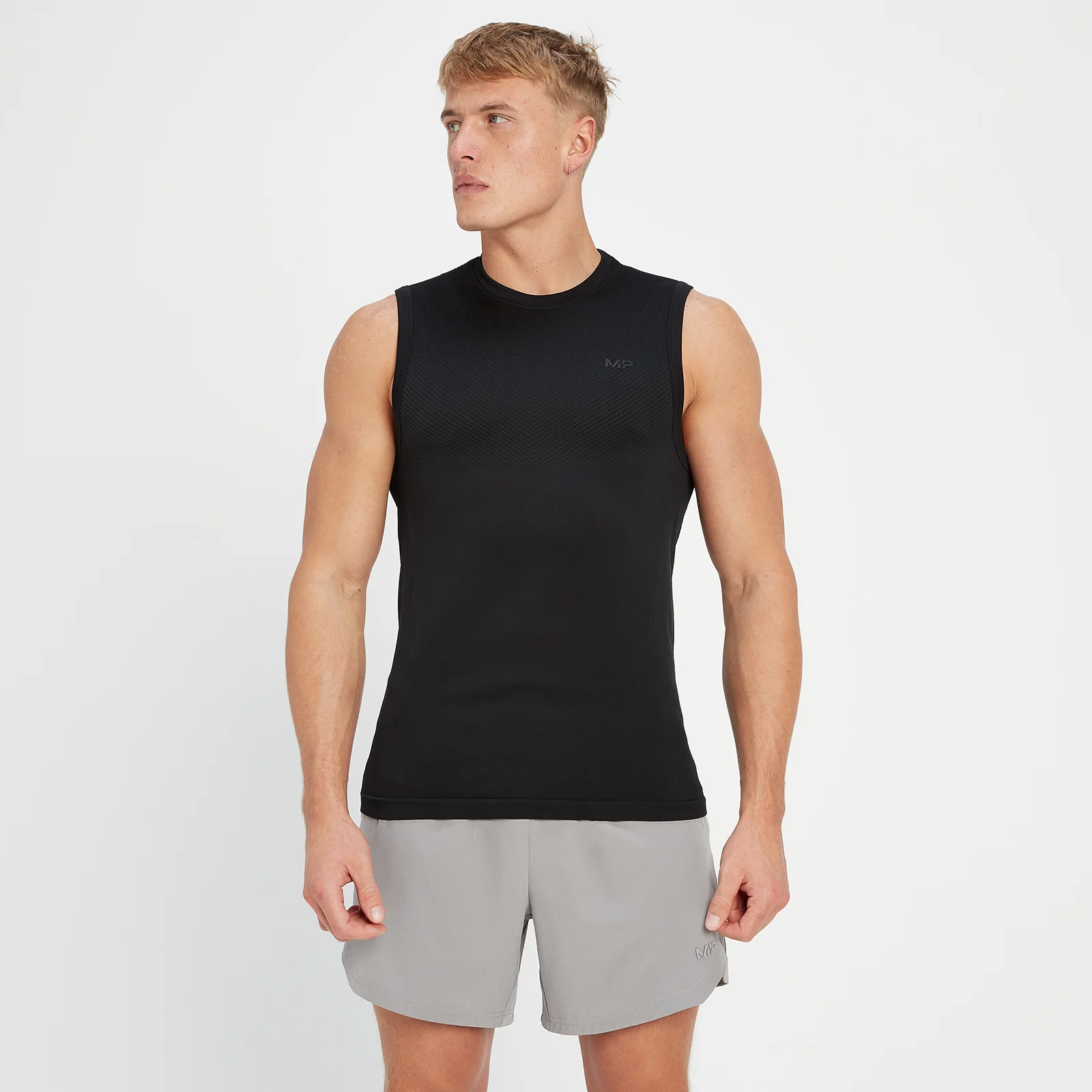 MP Men's Tempo Seamless Tank Top - Black - XXS Image 1