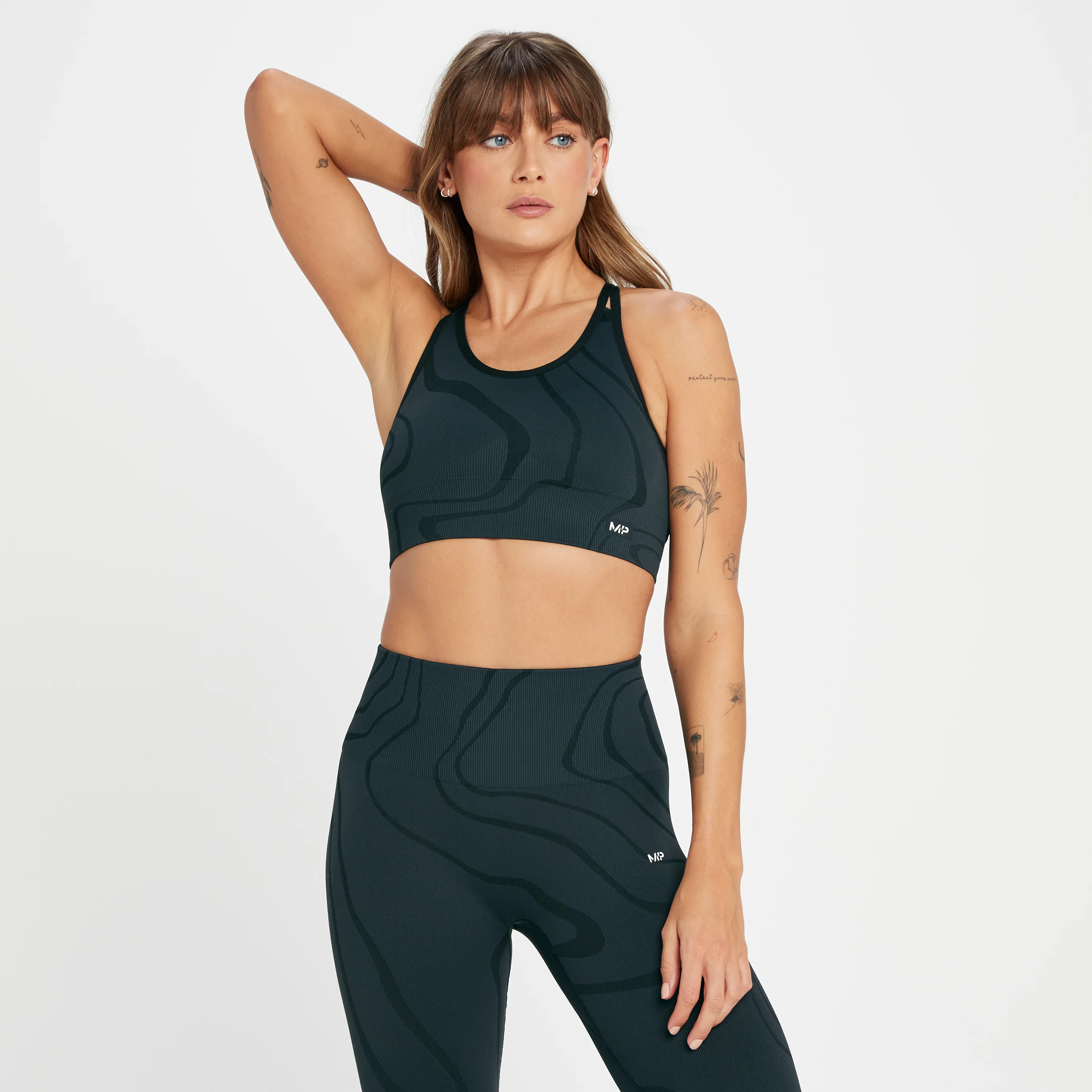 MP Women's Tempo Wave Seamless Sports Bra - Black - XS Image 1