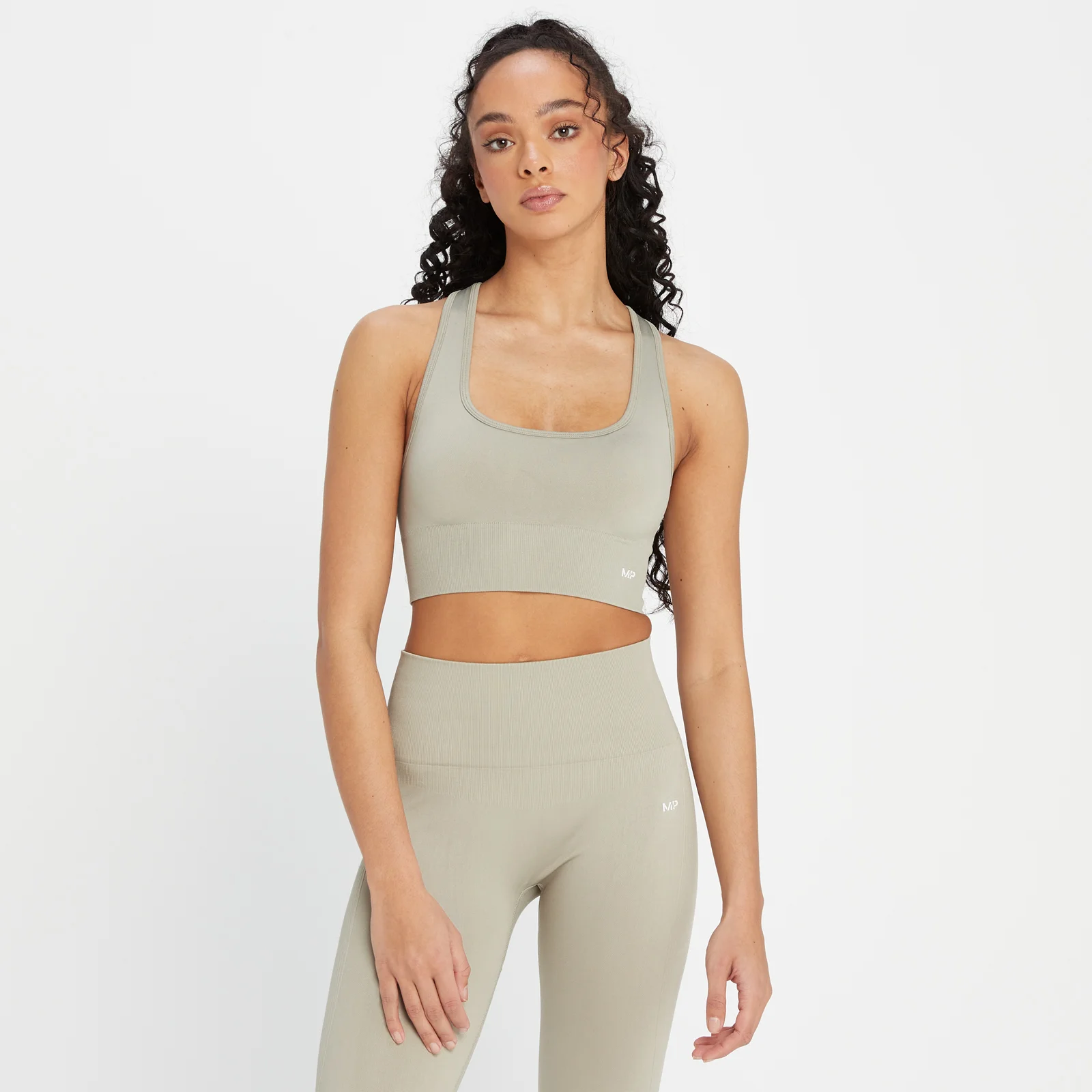 MP Women's Shape Seamless Sports Bra - Soft Grey - XXS Image 1