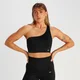 MP Women's Tempo Rib Seamless Asymmetric Bra - Black