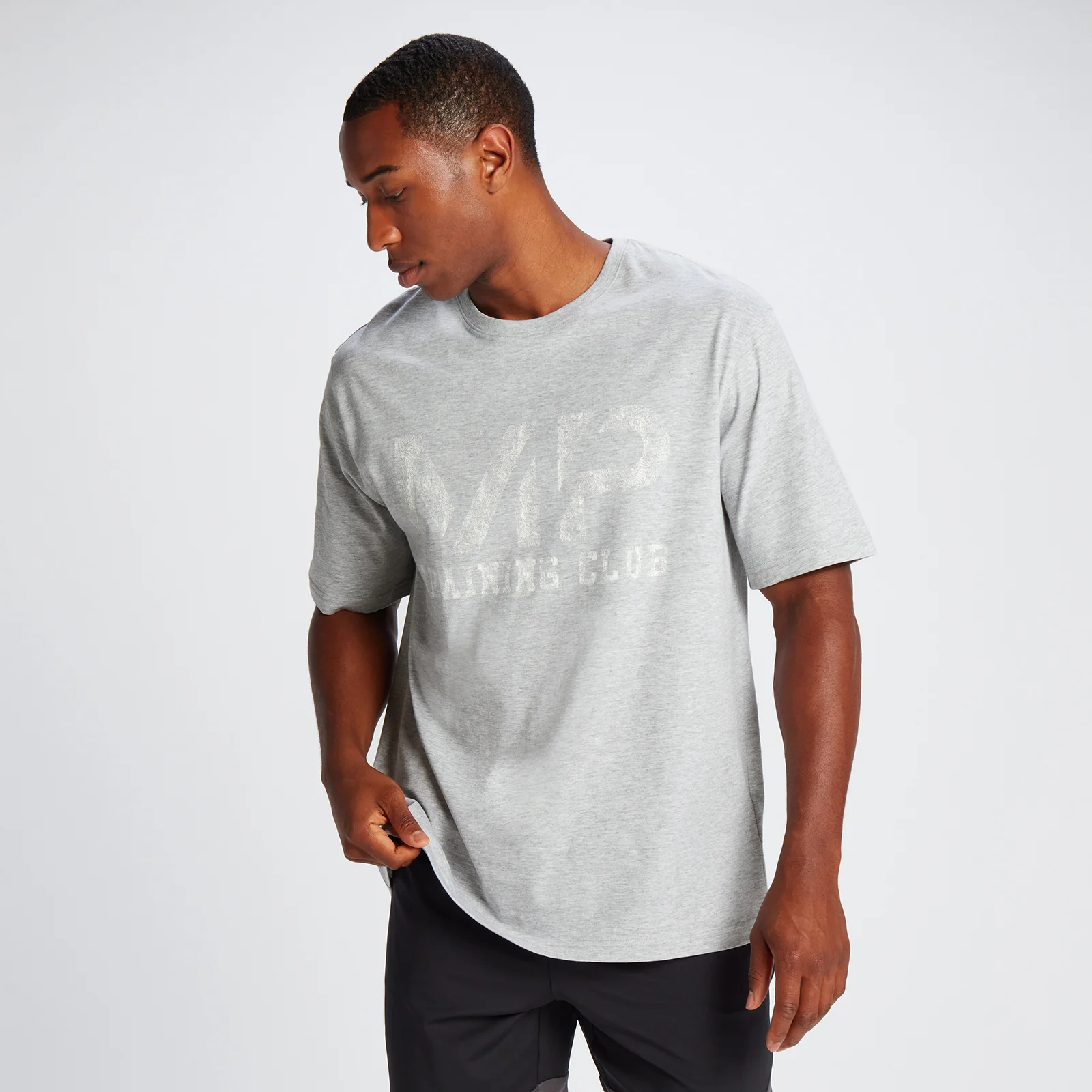 MP Men's Tempo Oversized Cotton T-Shirt - Storm Marl - XS Image 1
