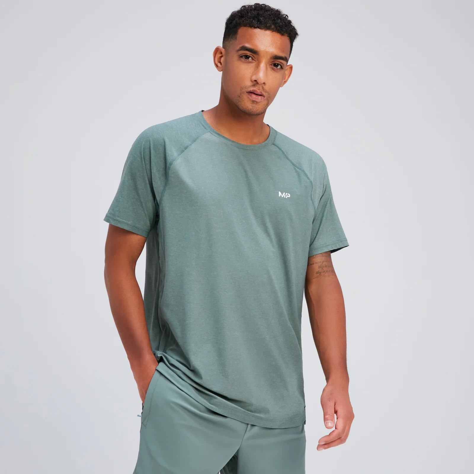 MP Men's Tempo Short Sleeve T-Shirt - Slate Grey Marl - XS Image 1