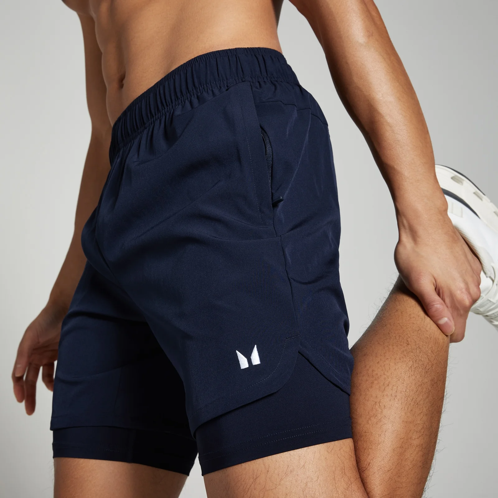 MP Men's 2-in-1 7" Training Shorts - Navy - S Image 1