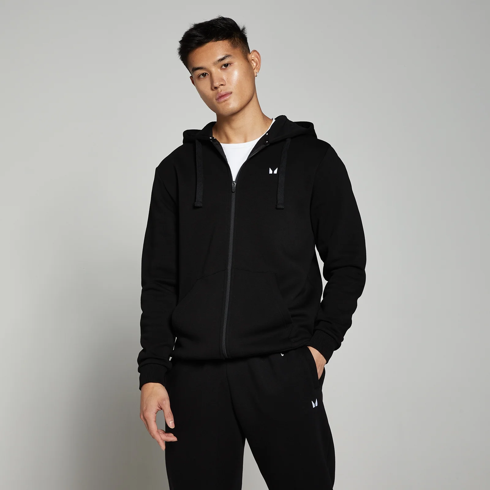 MP Men's Rest Day Zip Through Hoodie - Black - S Image 1