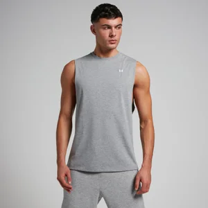 MP Men's Rest Day Drop Armhole Tank Top - Grey Marl - Size M