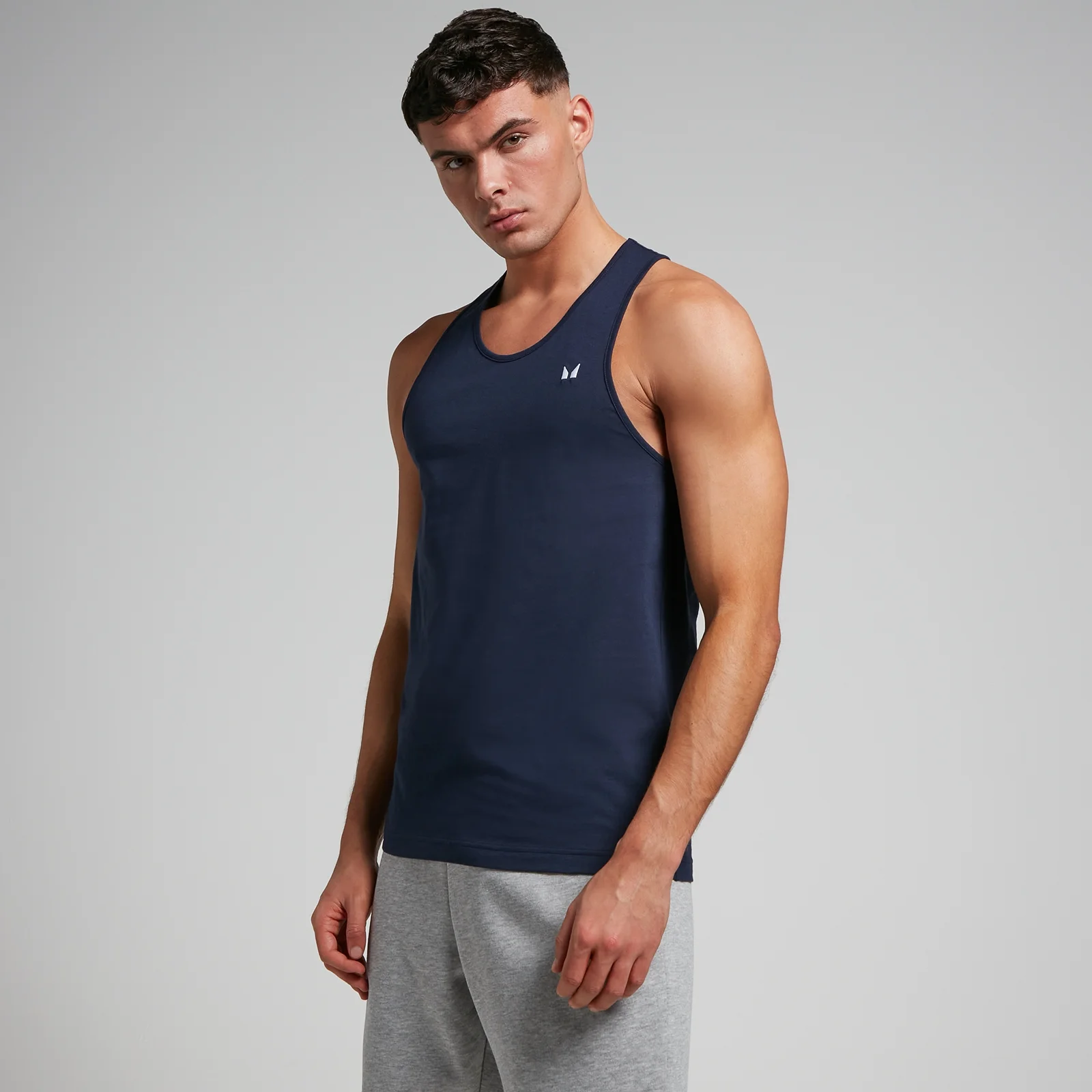 MP Men's Cotton Vest - Navy - S Image 1