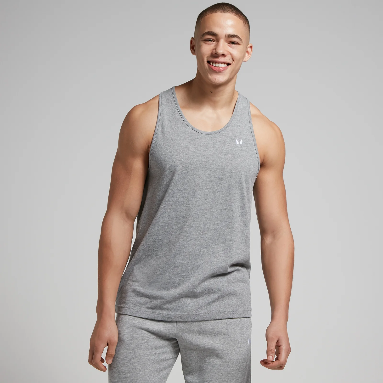 MP Men's Cotton Vest - Grey Marl - XS Image 1
