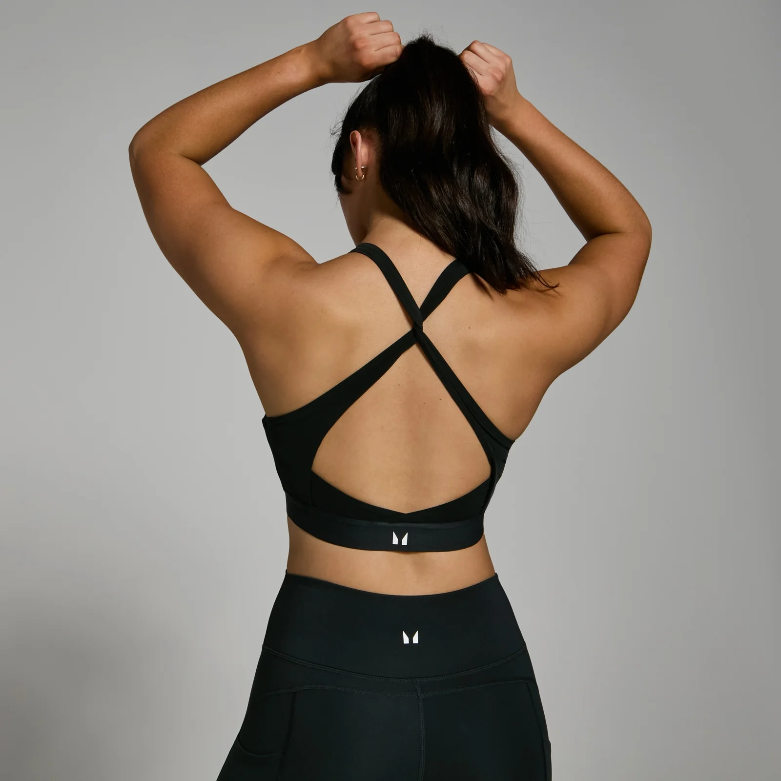 MP Women's Power Cross Back Sports Bra - Black - XXS Image 1
