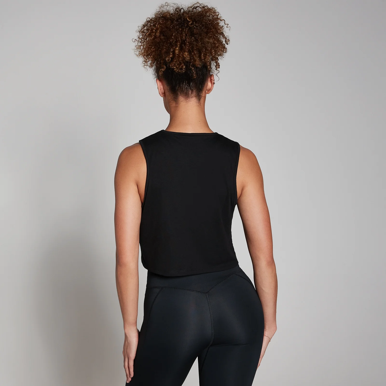 Primark Women’s Ribbed Crop Top – Sleeveless Scoop Neck, Wide Strap, Nylon/Elastane, Gym & Yoga Wear