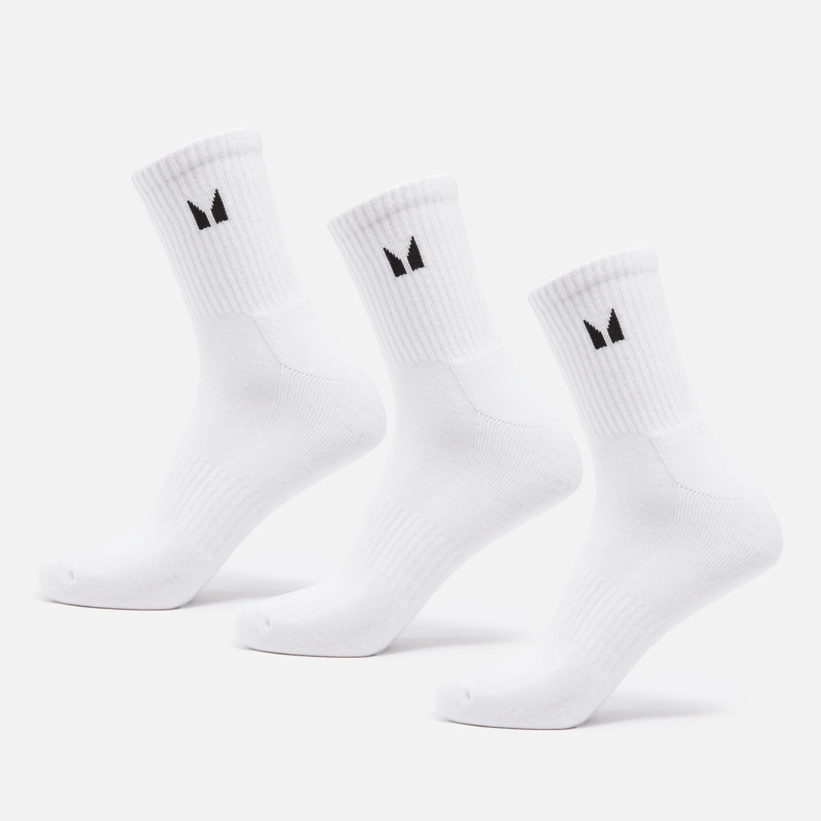 MP Unisex Crew Socks (3 Pack) - White - UK 2-5 Image 1