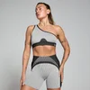 MP Women's Contrast Rib Seamless Bra - Black/Grey