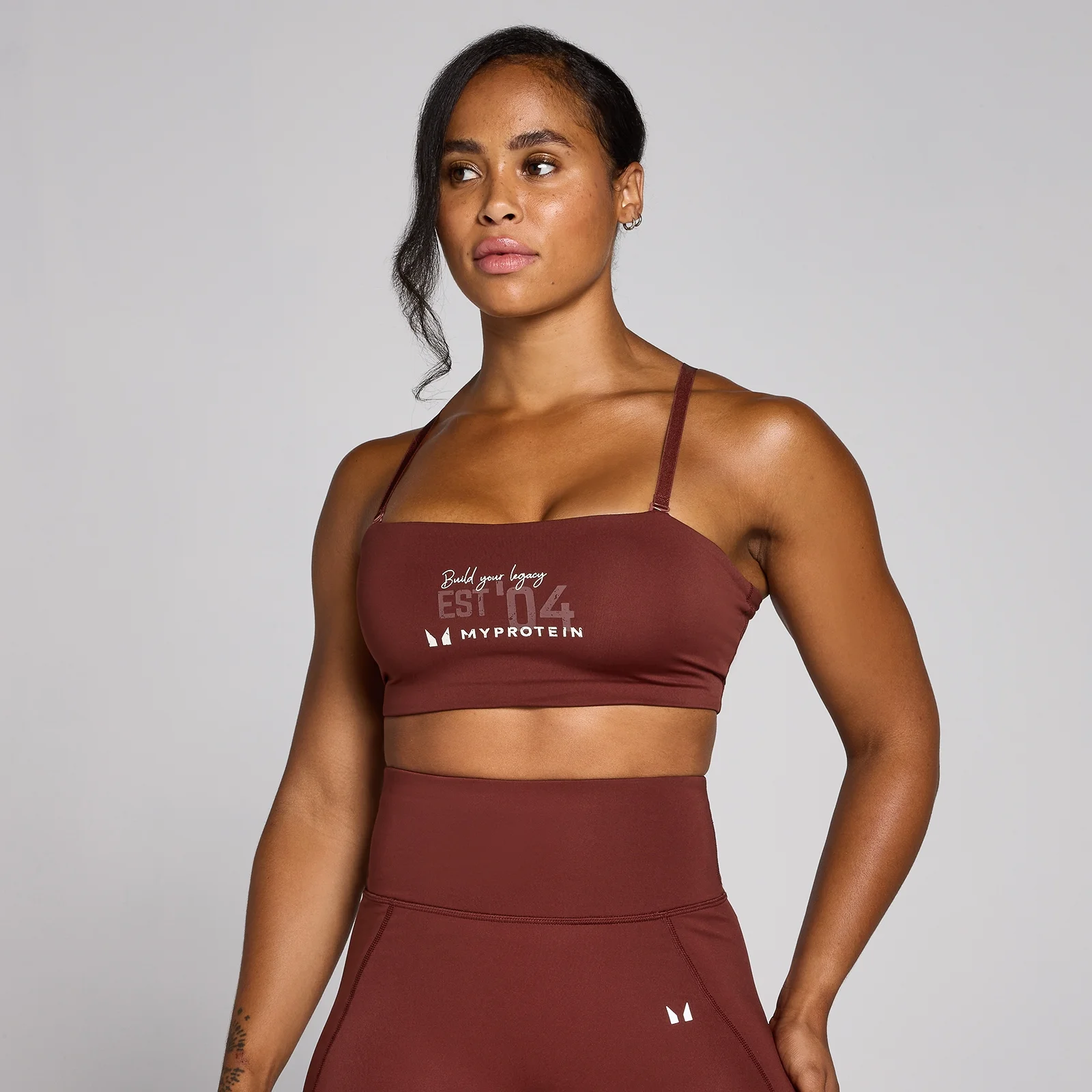 MP Women's Origin Graphic Training Sports Bra - Firebrick - XS Image 1